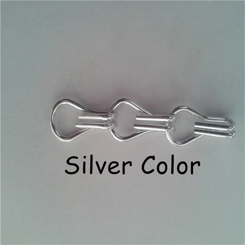 Металлический крючок двойной разъем цепи весь экран для украшения - Цвет: Silver