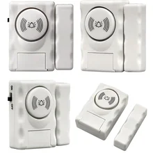 2 шт Беспроводная безопасная домашняя дверь окно сигнализация Система предупреждения магнитный датчик двери