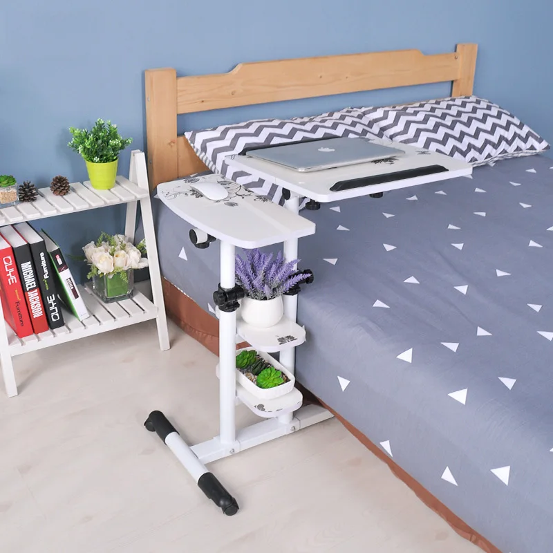 Laptop table Wooden standing office desk Height adjustable computer desk Can be moved folding table