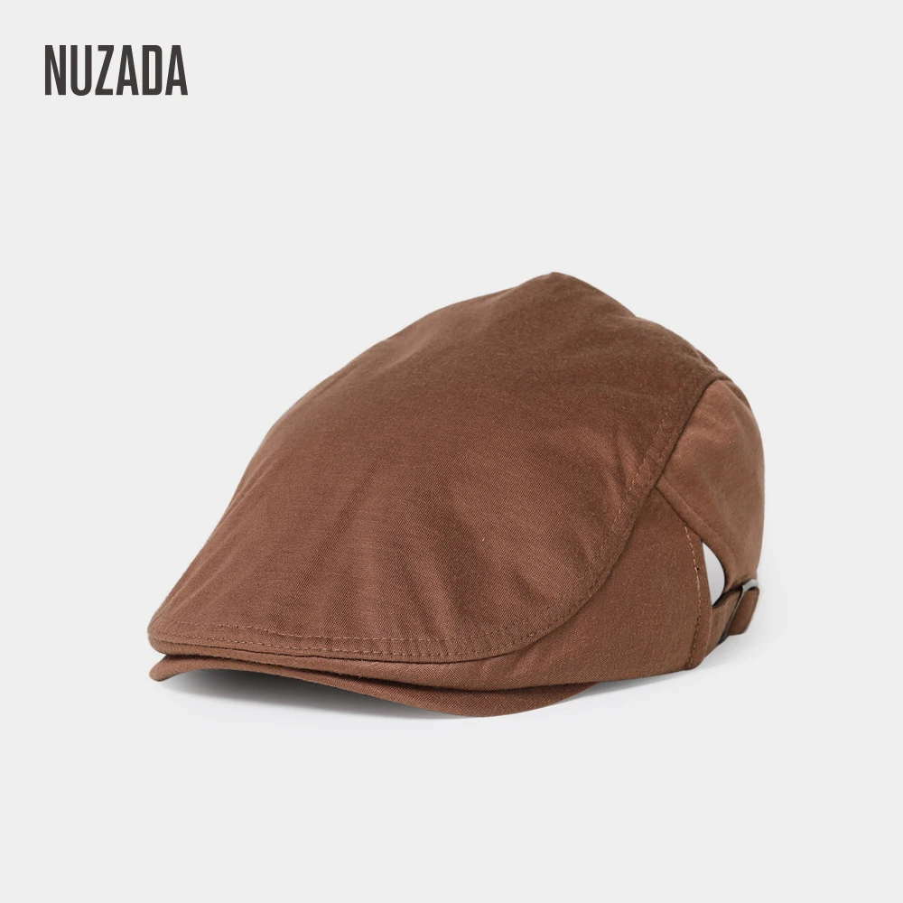 

Brand NUZADA Cotton Women Men Unisex Beret Hats Flat Cap Visor Caps Simple Classic 5 Colors Spring Summer Autumn Boina