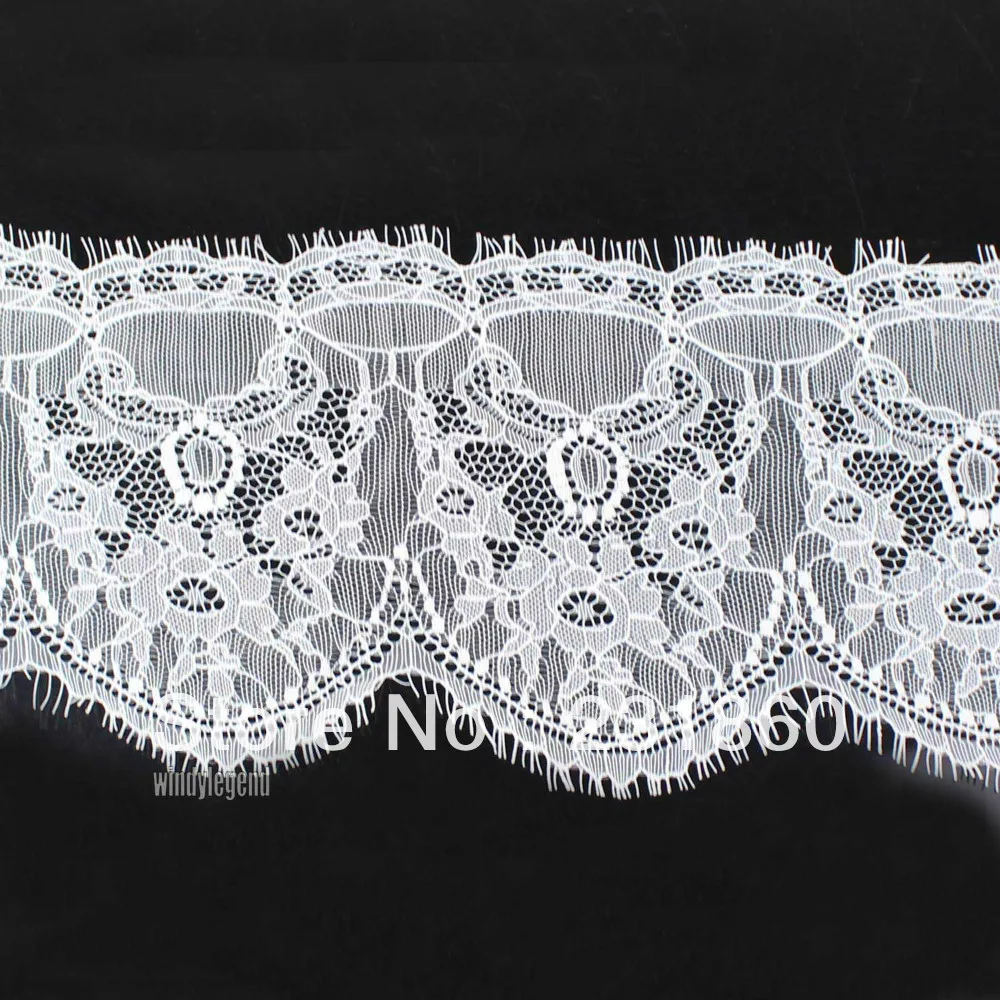 3 Yards Flower Ployester Venise White Applique Lace Bridal Sewing Trim