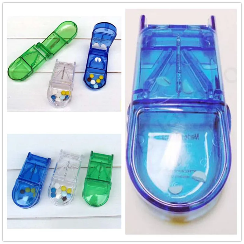 

Hot Lewadeal Compartment Box Case Splitter Holder Medicine Pill Divide Storage Tablet Cutter [High Quality] High Quality