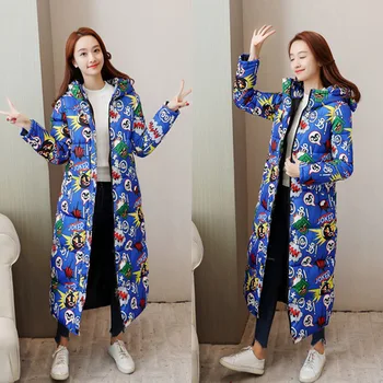 

Tcyeek Thick Warm Winter Jacket Women 2019 New Parkas X-Long Down Cotton Padded Coat Winter Clothes Female Hooded Tops LWL954