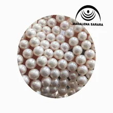 MADALENA SARARA 9-10mm AAA Freshwater Pearl Necklace Little Blemish Pearl Beaded Strand Without Clasp For Diy Jewelry Making