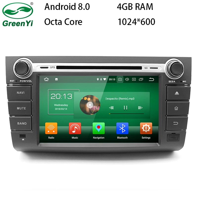

GreenYi Android 8.0 8 Core 4G RAM Car DVD GPS For SUZUKI Suzuki Swift 2004-2006 2007 2008 2009 WIFI Autoradio Multimedia Stereo