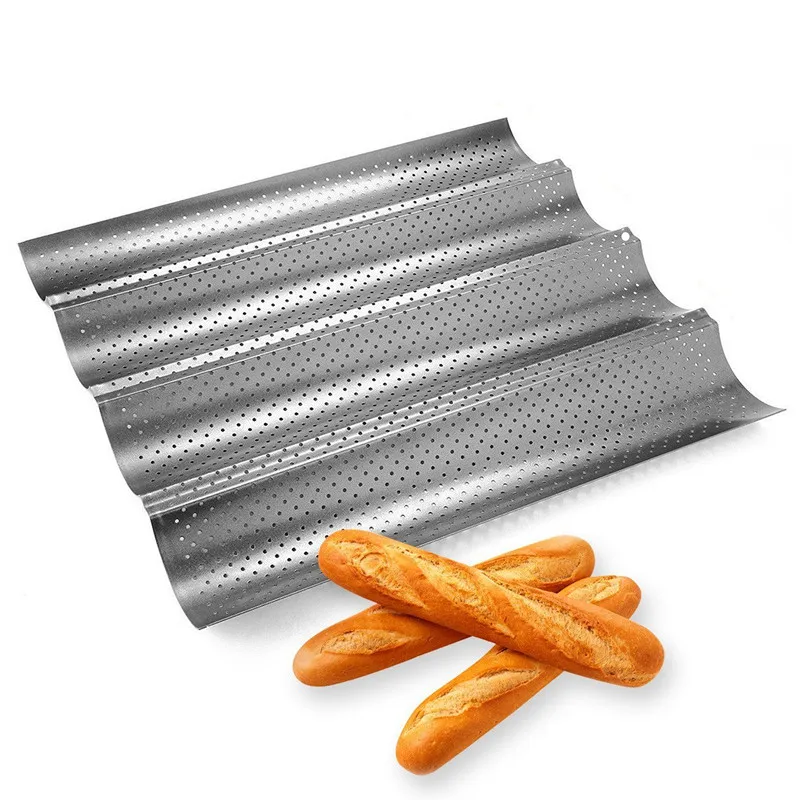 Baking Tray Food Grade Carbon Steel 4 Groove 3 Groove 2 Groove Wave French Bread Baking Tray For Baguette Bake Mold Pan Baking Tray Food Grade Carbon Steel 4 Groove 3 Groove 2 Groove Wave French Bread Baking Tray For Baguette Bake Mold Pan