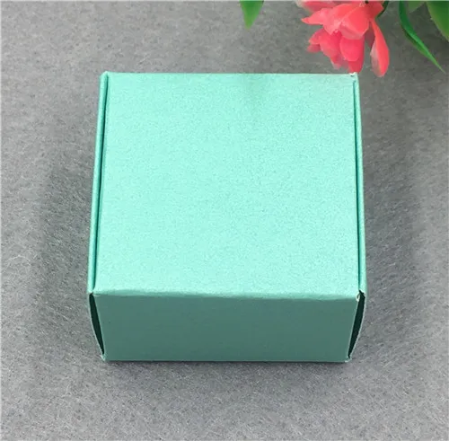 500 шт бумажный картон милый коробок для подарка Свадьба День Рождения Вечеринка Рождество ручной работы печенье/конфеты/Ювелирные изделия/ручной работы коробка мыла упаковки - Цвет: Lake blue