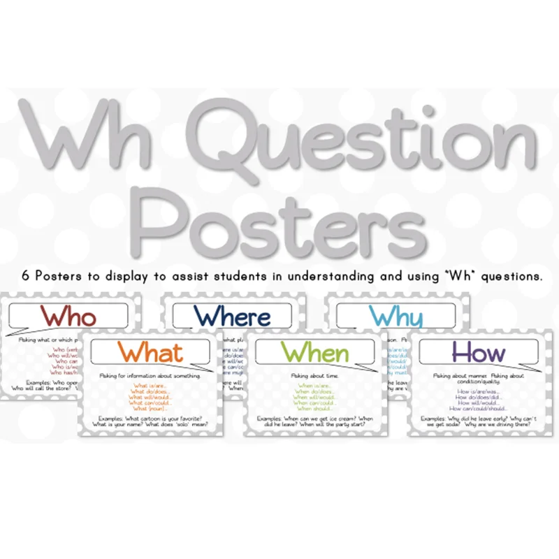 

Kids English Poster Question Word Sentence Example Flash Card Pre-Kindergarten Early Education Classroom Decoration A4 Plastic