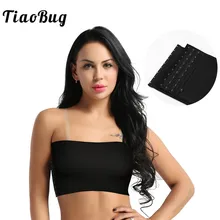 TiaoBug женский хлопковый черно-белый сексуальный топ-топ с бретельками на груди женская блуза с невидимые ремни нижнее белье