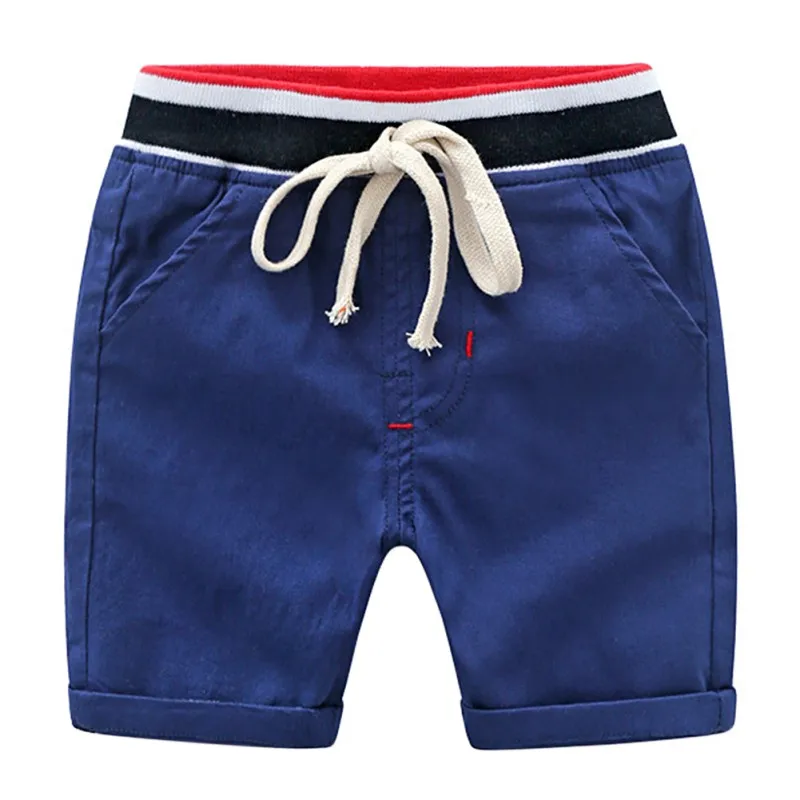 Летние шорты для мальчиков, повседневные хлопковые короткие штаны для малышей, комплекты с поясом на талии