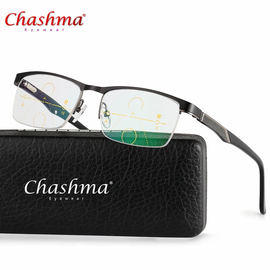 

Titanium Alloy Multi-Focal Progressive Commercial Reading Glasses Men Diopter glasses Presbyopic Eyeglasses gafas de lectura