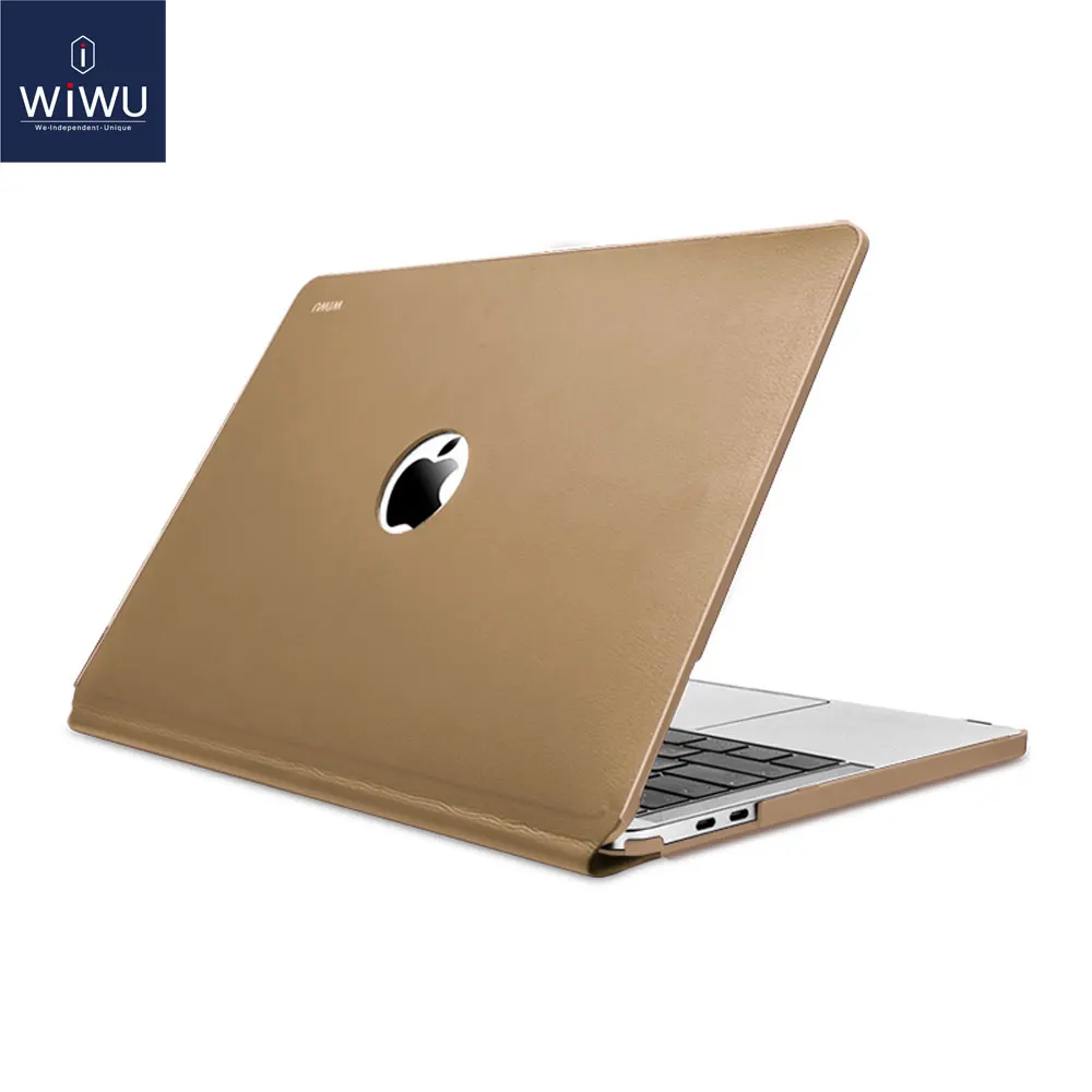 WiWU чехол для ноутбука MacBook Pro Air 13 A1706 A1708 A1989 A1932 дюймов Водонепроницаемый чехол из искусственной кожи жесткий чехол для MacBook Pro 13 - Цвет: Model A  Gold