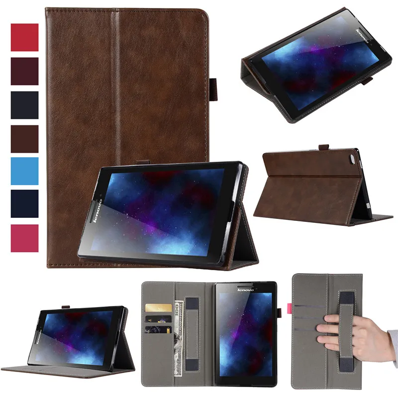 

Leather Case For Lenovo Tab 4 8 TB-8504N TB-8504F Cover Handheld Premium Flip Smart Tablet stand Holder for Tab4 8504 8.0 inch