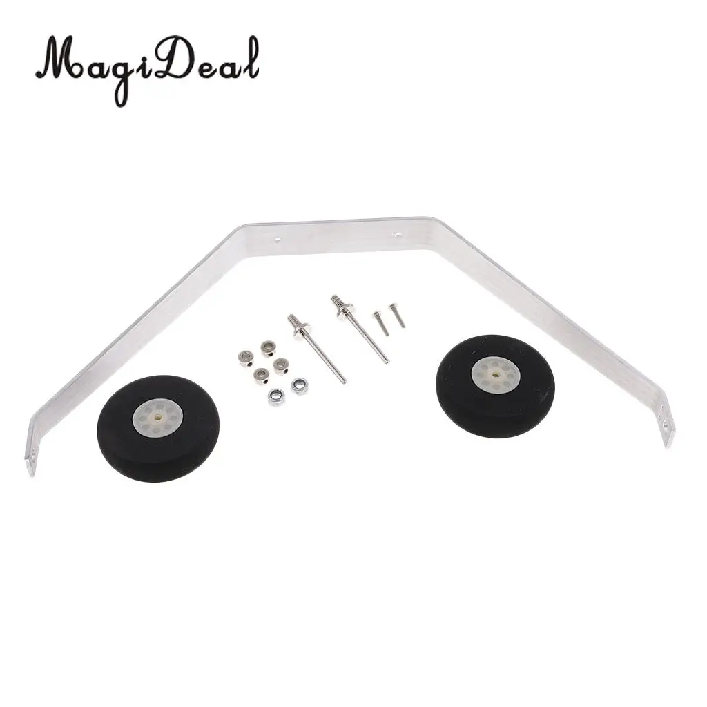 Aluminum Alloy Landing Gear with Steering Tail Wheel For 25/ 50 Level RC Plane