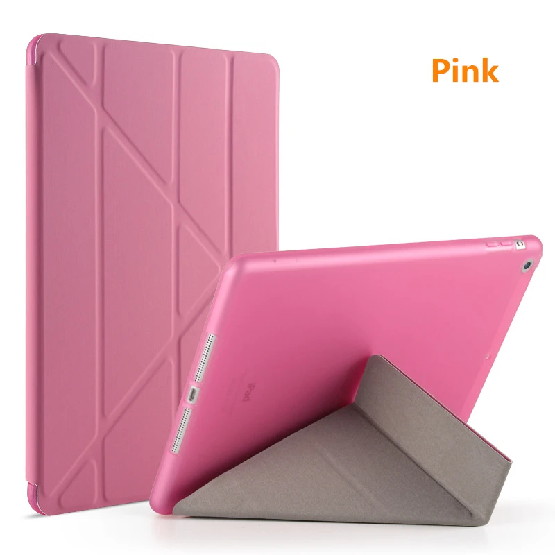 Чехол для ipad air Flip Stand Case для ipad 6 9,7 дюймов PU полный ударопрочный для ipad air 2 смарт-чехол для ipad air Case - Цвет: Pink