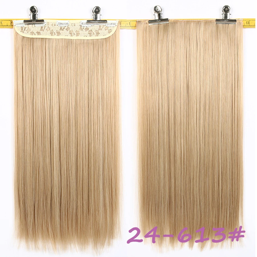 USMei wig one piece of synthetic clip in hair extensions long straight high temperature false hair hairpieces for women