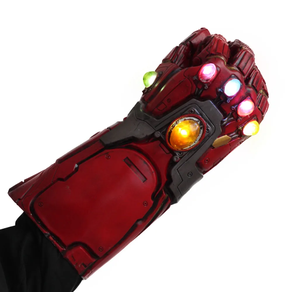 LED Endgame Thanos Железный человек Бесконечность перчатки для косплея аксессуары