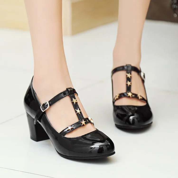 

Big Size 11 12 13 14 15 16 17 ladies high heels women shoes woman pumps Mary Jane T-Belt Single Shoes