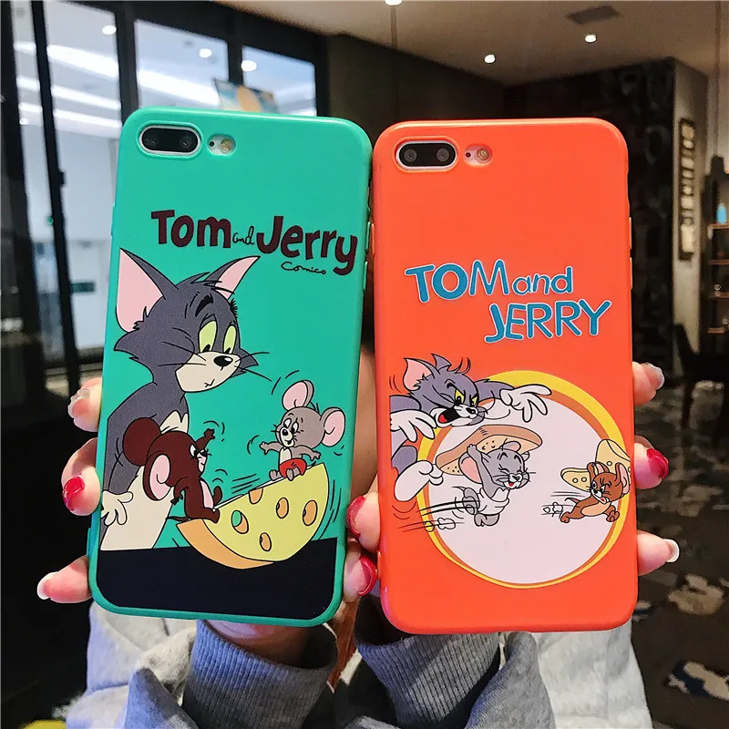 Милый чехол для телефона Tom Jerry для iPhone 11 Pro MAX XS MAX XR мягкий чехол из ТПУ с рисунком кошки и мышки для iPhone X 7 8 6S 6 Plus чехол