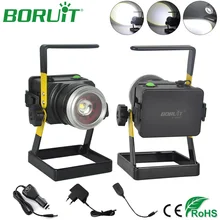 BORUiT Светодиодный точечный светильник перезаряжаемый водонепроницаемый наружный прожектор светильник 4 режима светильник ing Zoomable прожектор лампа для кемпинга охоты