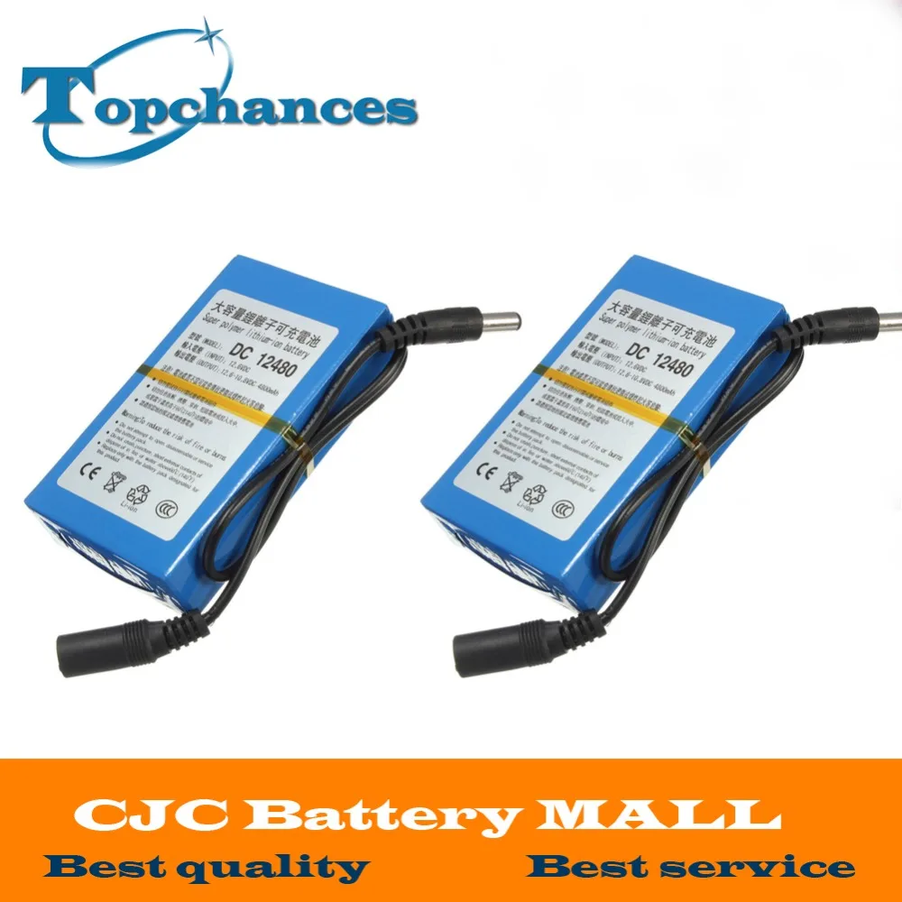 2PCS 2017 New High Quality Super Rechargeable Portable Lithium ion Battery DC 12V 4800mAh DC12480 With