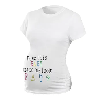 

Maternity Clothes Pregnant Top Letter Print V neck Side Ruched Maternity T Shirts Womens Clothing Pregnancy Tee Shirt Ropa Mujer