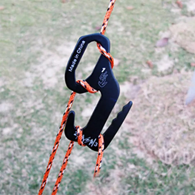 Quick Knot Tent Hooks Rope Tightener Tie Down Strap Tool Camping Hiking