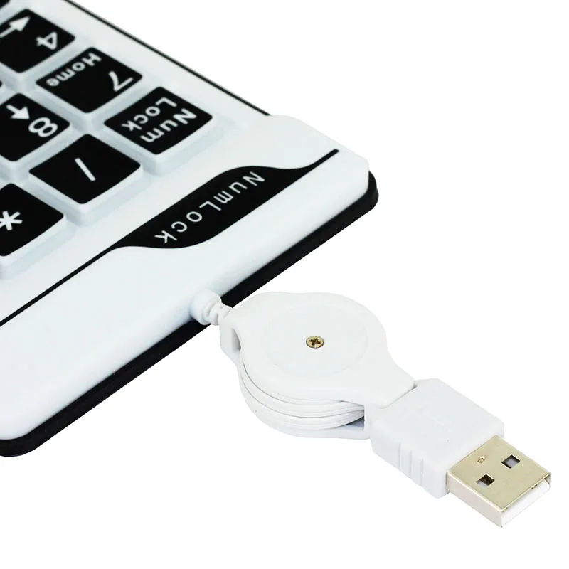 JONSNOW Mini USB 19 клавиш силиконовая воздушная сенсорная цифровая клавиатура ультра