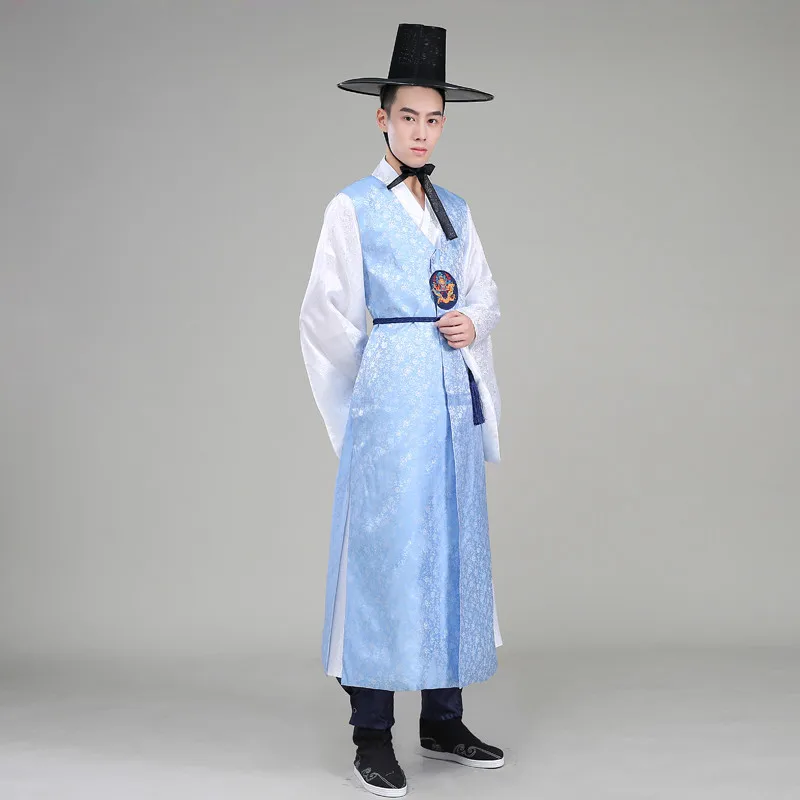 High Quality Orthodox Silk Korean Traditional Costume Wedding Costume Satin Male Hanbok Korean Ethnic Clothing for Men 18