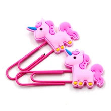 3 шт./компл. милые Креативные пони русалки Бумага зажим книга кавайи маркеры для детей подарок школьные Канцтовары товары для учебы