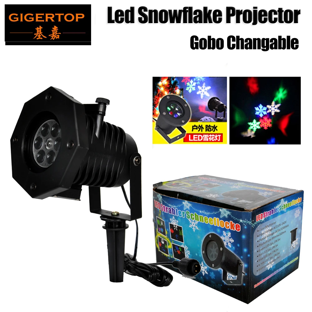 

TIPTOP TP-E33 4 Color RGBW Rotation Waterproof Garden Led Light Snow Flake/Ghost/Rabbit/Butterfly/Snowman/Cake/LOVE/Star/Gift
