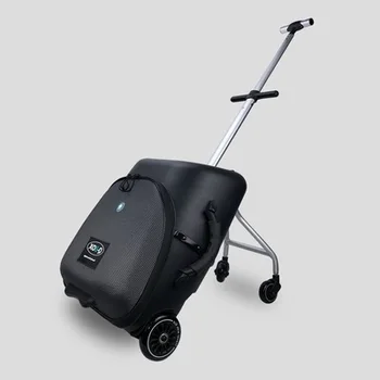 

Kids scooter suitcase ride on Cart for baby Lazy carry on rolling luggage