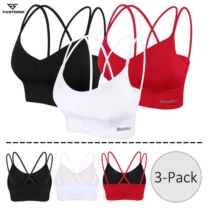 2//3 Packs Plus Size Women/'s Soft Seamless Wire-free Sports Bra Fitness Yoga Tops