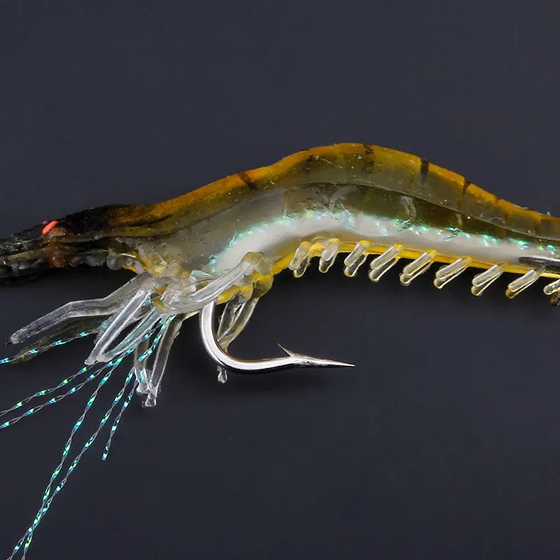 Artificial Fishing Bait Simulation Prawn Shrimp Lure soft Freshwater Saltwater