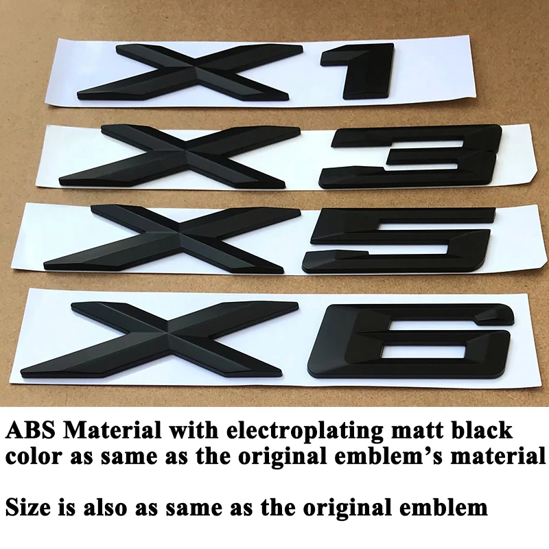 Автомобильная эмблема логотип ABS Matt Black 1 шт. аксессуары для BMW X1 E84 F48 X3 F25 G01 X5 E70 F15 X6