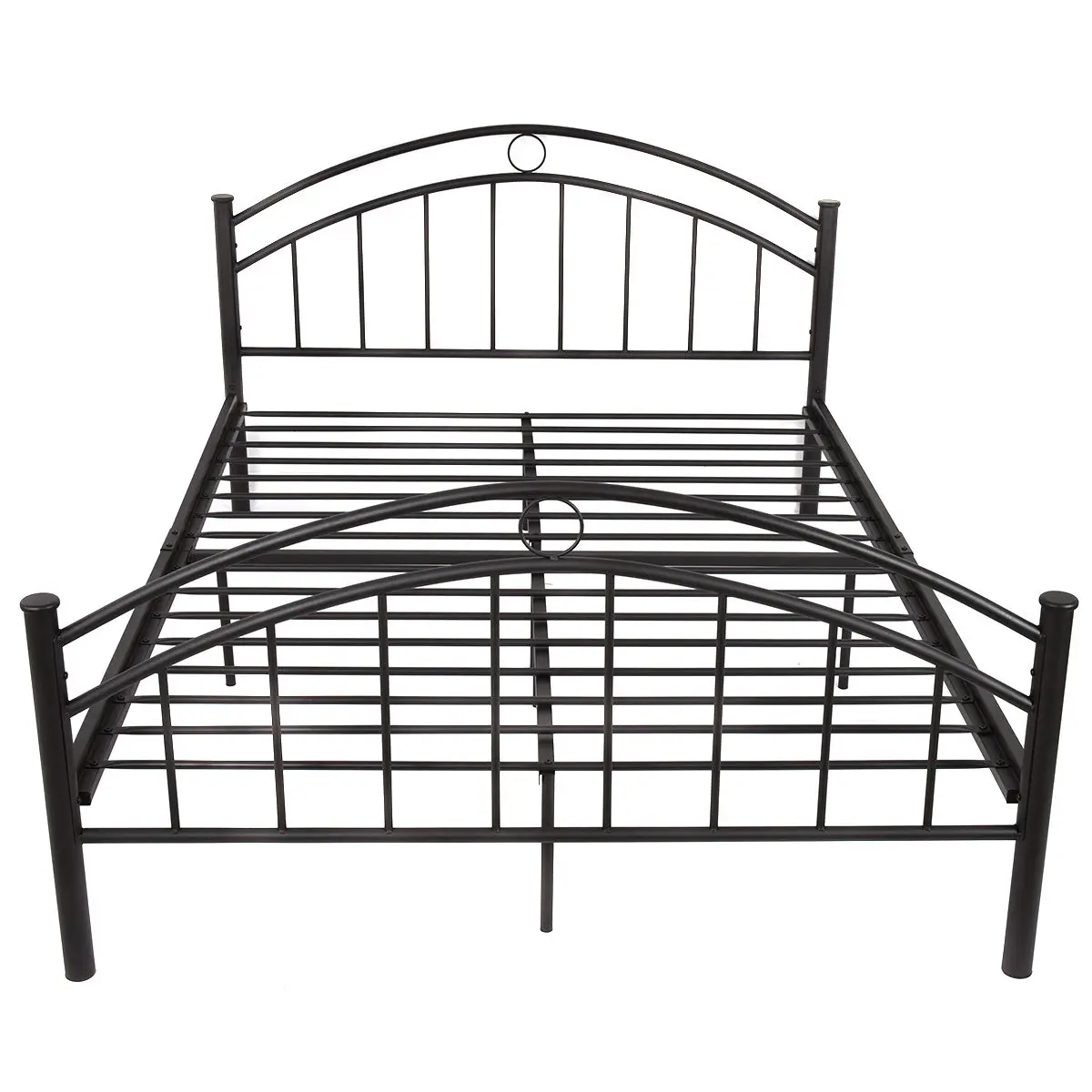 Giantex Black Queen Size Metal Steel Bed Frame Mattress Platform with Headboard Modern Bedroom Furniture HW53980+ Giantex Black Queen Size Metal Steel Bed Frame Mattress Platform with Headboard Modern Bedroom Furniture HW53980+