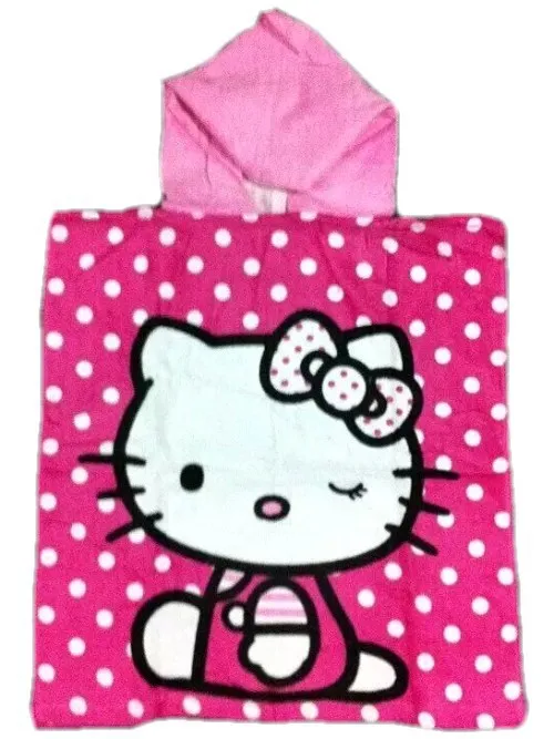 120*50cm Cartoon cape Towels Hello Kitty baby hooded bath towel