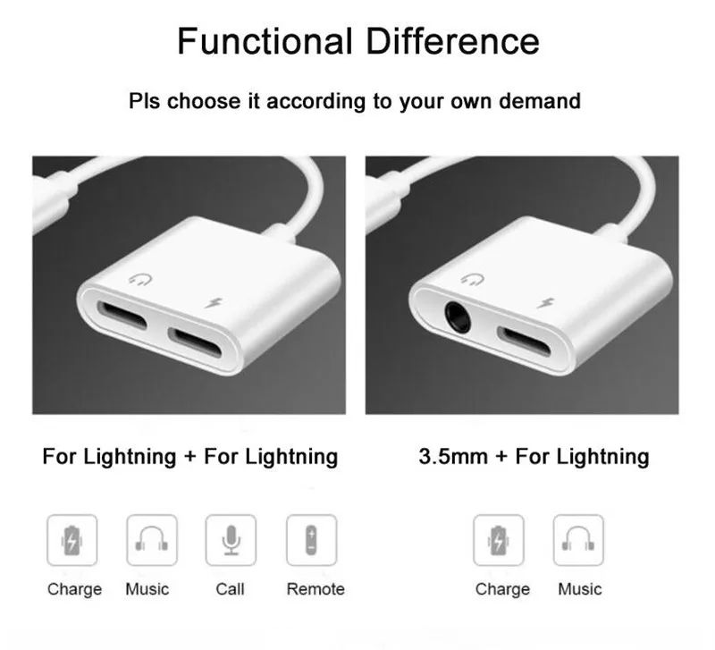 Для Lightning/3,5 мм разъем для наушников аудио кабель 2 в 1 сплиттер наушников Aux адаптер для iPhone 7 8X11 Pro конвертер IOS 13