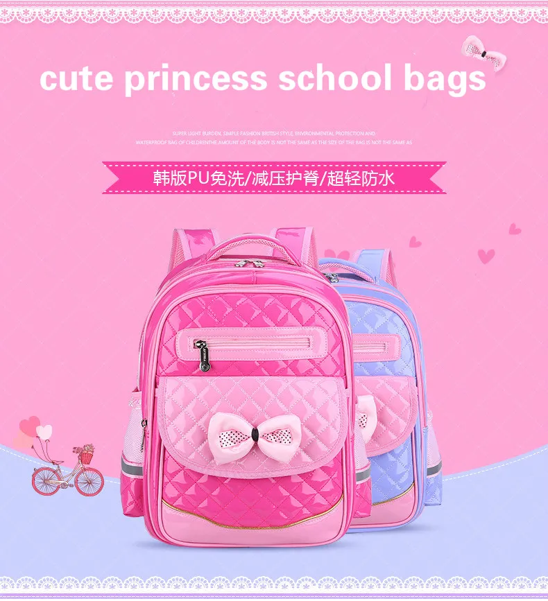 Das Crianças mochila Ortopédico Primário princesa Escola