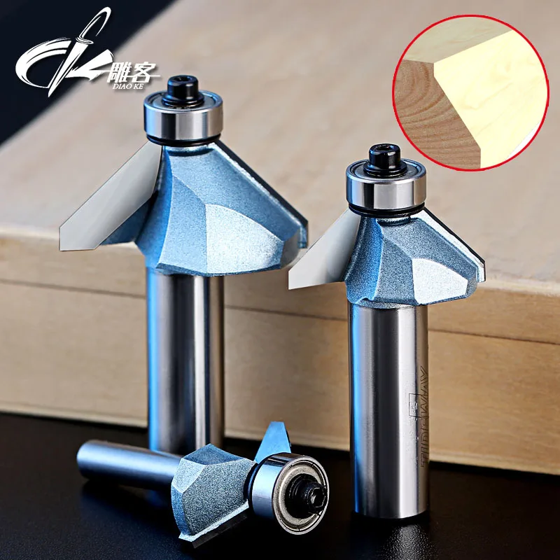 Buy 1pc Woodworking 45 Deg milling cutter with bearing