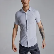 Облегающая мужская рубашка с коротким рукавом для фитнеса и бега, облегающая быстросохнущая рубашка с высокой растяжкой, спортивная рубашка, футболка для бега