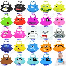 Hot New Kid Infant Baby Washable Silicone Feeding Bib Cute Cartoon Patterns Bib