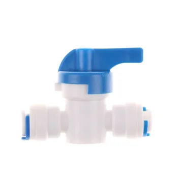 

Newest 1/4'' Inline Ball Valve Quick Connect Shut off RO Water Reverse Osmosis Ball Valve Switch