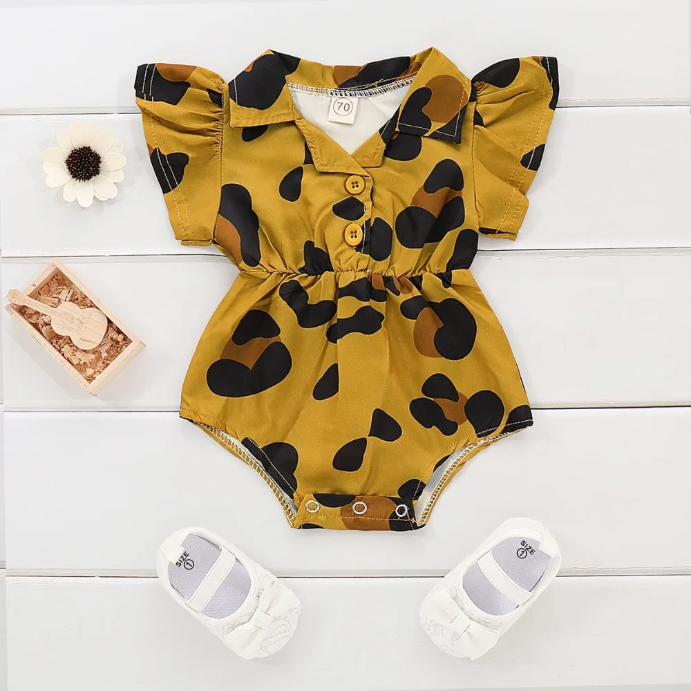 

TELOTUNY Baby Outfits Cotton 1Sets Newborn Baby Girl Kid Fashion Printed Short Sleeve Romper Bodysuit Outfit Clothes Feb25