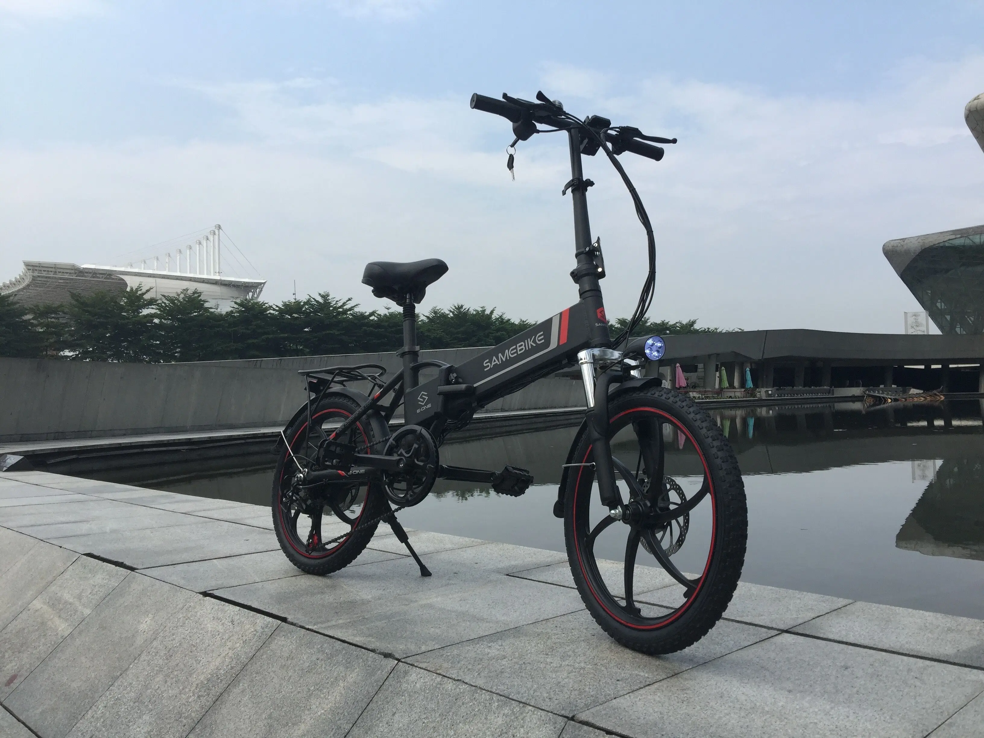 Best Samebike 20LVXD30 Aluminum Alloy Foldable Electric Bicycle 48V8AH Max 25 Km/H 20" X 1.95" Tires With Adjustable Phone Holder 5