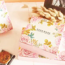 21*14*5 см, Заказные подарочные пищевые контейнеры одноразовая пища контейнеры, свадебные коробки для торта, цветочные печатные картонные подарочные коробки