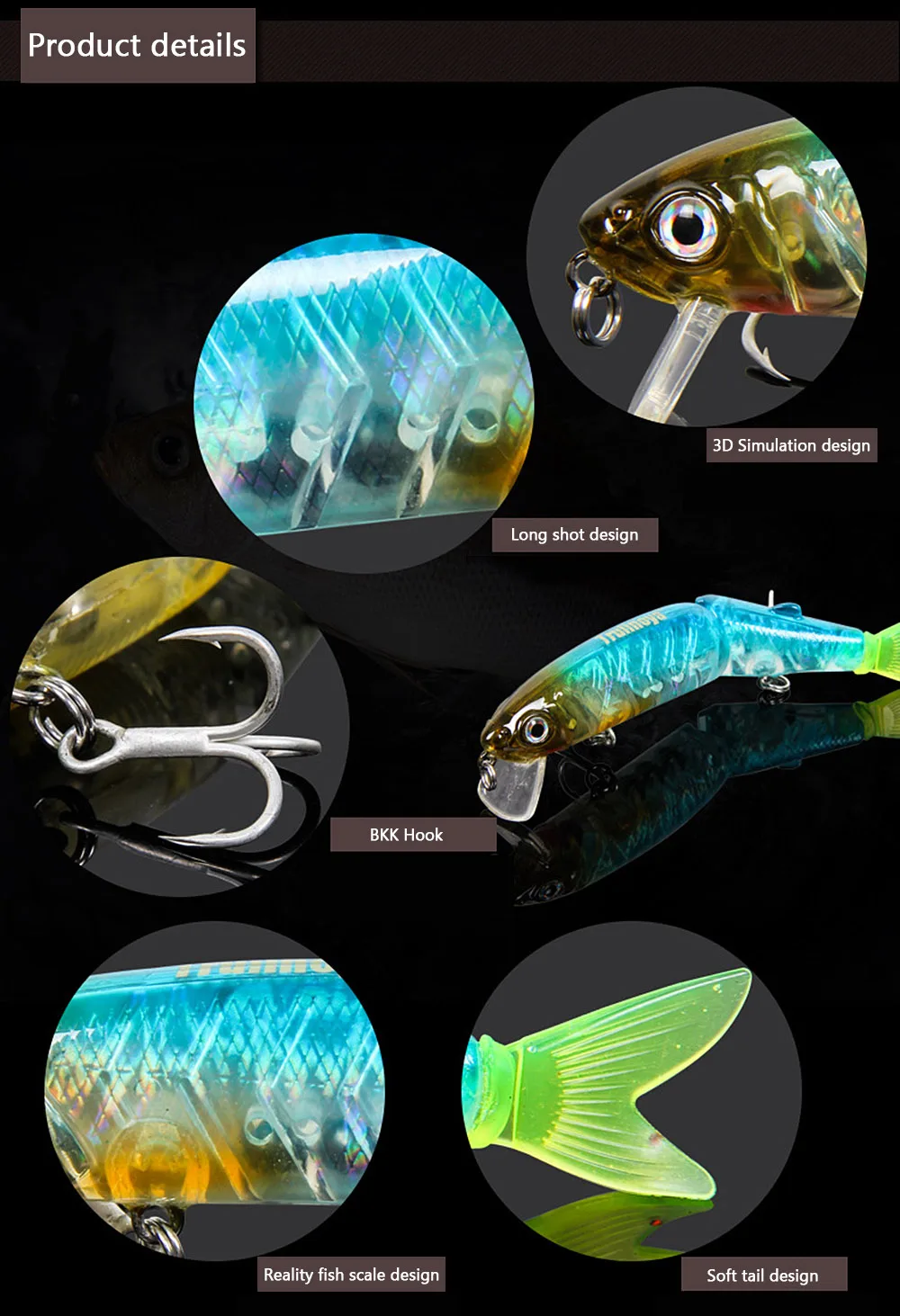 DW42 113mm Trulinoya Hard Fishing Lure Artificial Baits with Hook