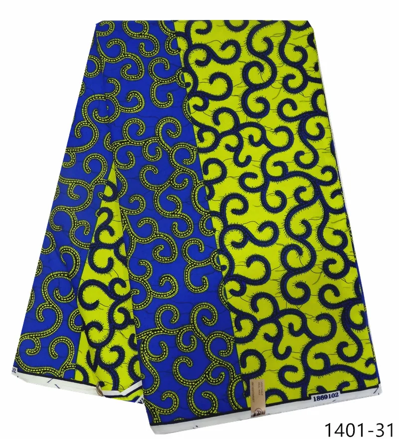 

2019 Embroidered Prints Ankara Wax Fabric African Design Polyester Java Wax Materials For Clothes ! 1401