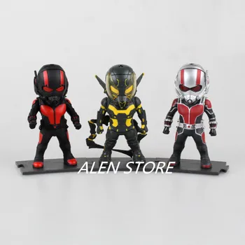 

ALEN New Movie Ant Man The Avengers Ant-Man 10cm 4" PVC Action figure collection model toy With LED Light Car Decoration