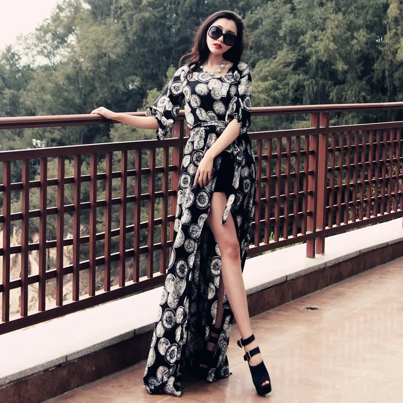 

2019 Summer Woman Shirts Chiffon Long Kimono Cardigan Women's Shirt Blouse Spring Long Sleeve Sashes Patterns Female Blouses